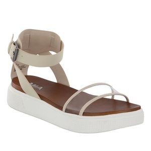 Mia Ellen ankle strap sandal clear size 7.5